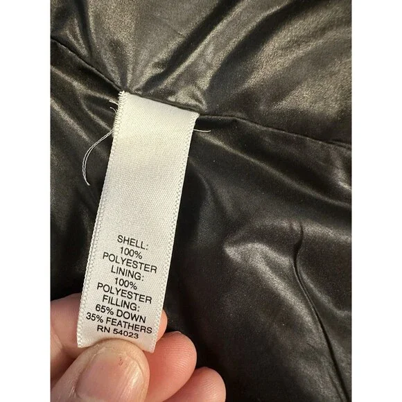 Banana Republic Down Quilted Puffer Vest Size Small Black & White Plaid - Picture 2 of 8